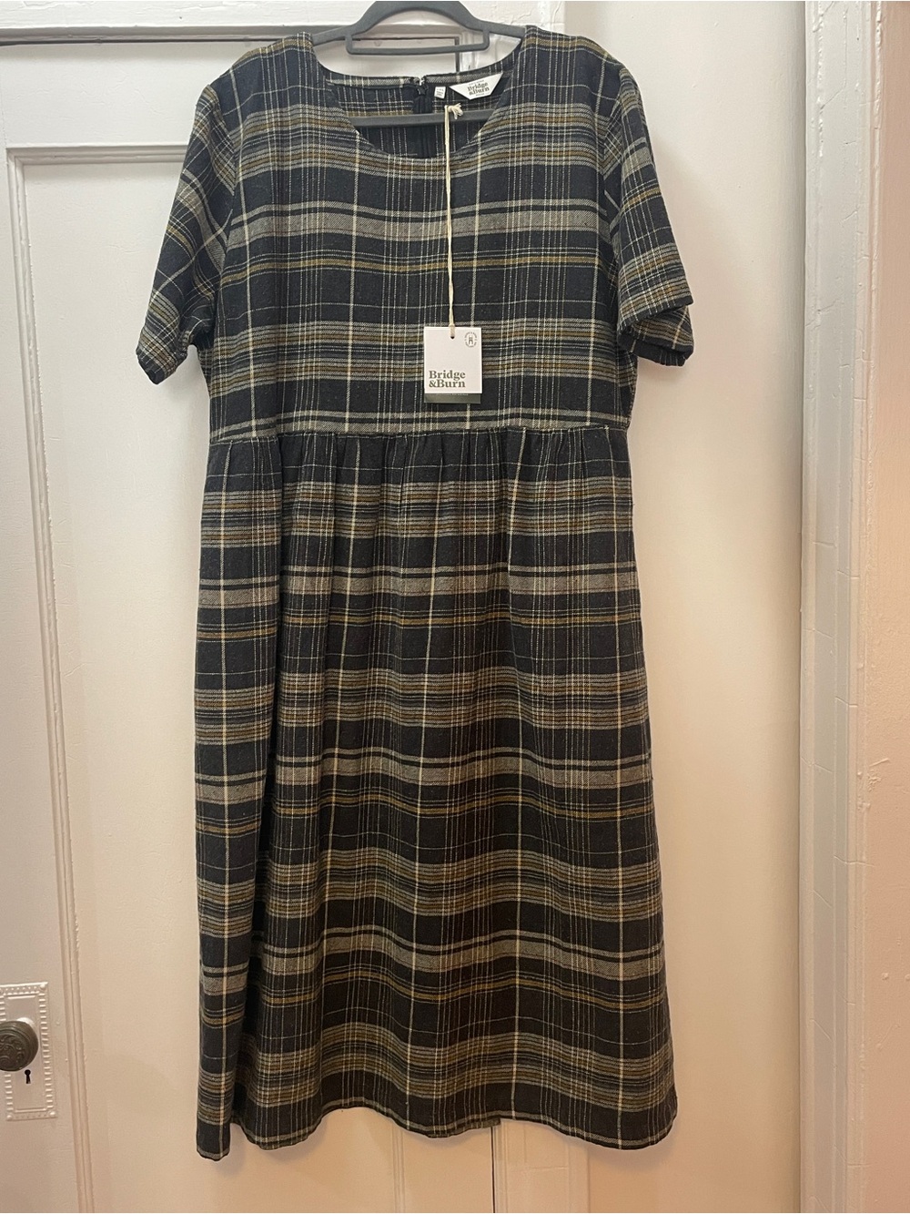 Bridge & Burn Women’s Plaid Flannel Midi  Dress XXL